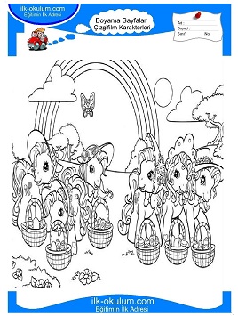 Çocuklar İçin My Little Poni Boyama Sayfaları 